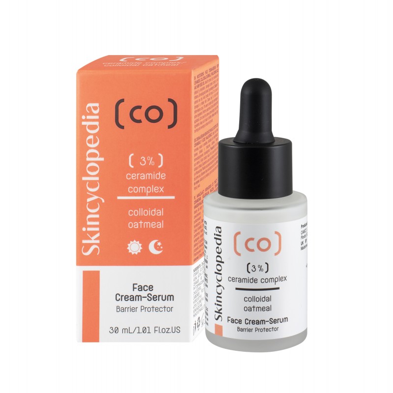 SKINCYCLOPEDIA Kонцентриран овлажняващ крем-серум за лице с 3% серамиден комплекс + колоиден овес 30ml
