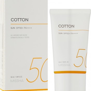 MISSHA Cotton Sun SPF 50 - Слънцезащитен крем 50мл
