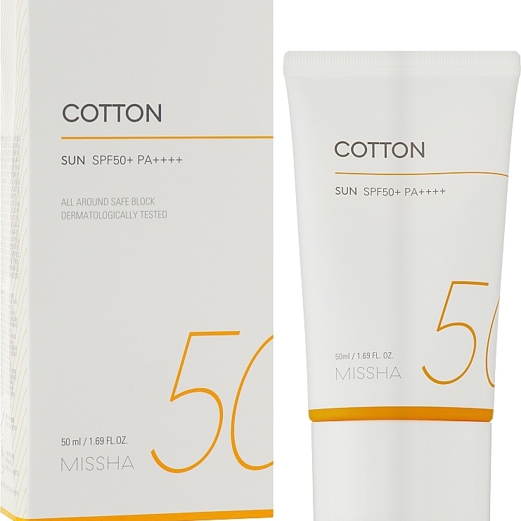 MISSHA Cotton Sun SPF 50 - Слънцезащитен крем 50мл