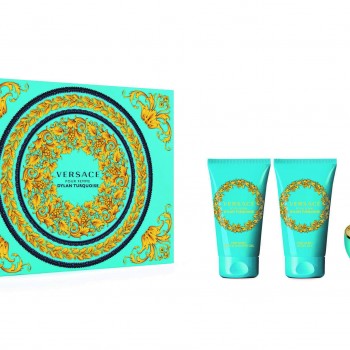 Versace Pour Femme Dylan Turquoise - Подаръчен комплект за жени: Парфюм EDT 50мл + душ гел 50мл + боди гел 50мл