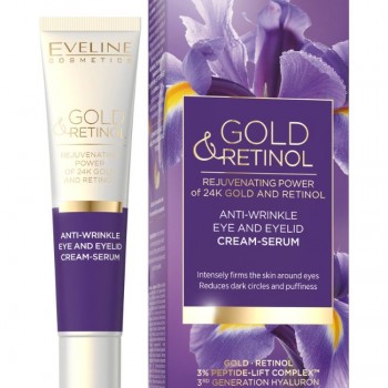Eveline Gold Retinol Eye Serum - Околоочен крем против бръчки 20мл
