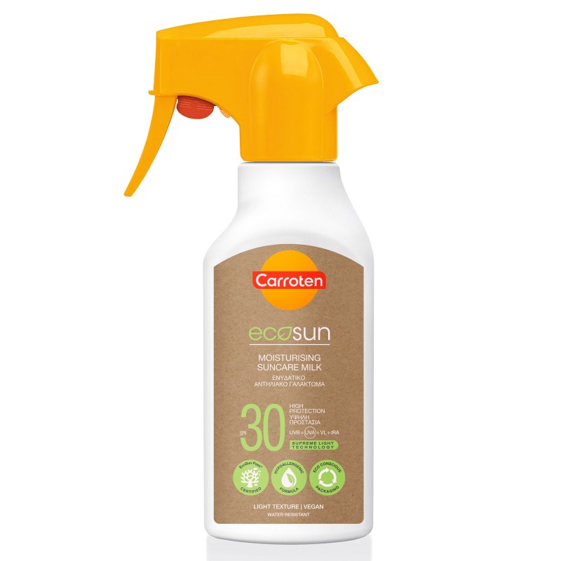 Carroten EcoSun Moisturising Suncare Milk - Слънцезащитно мляко с помпа SPF30