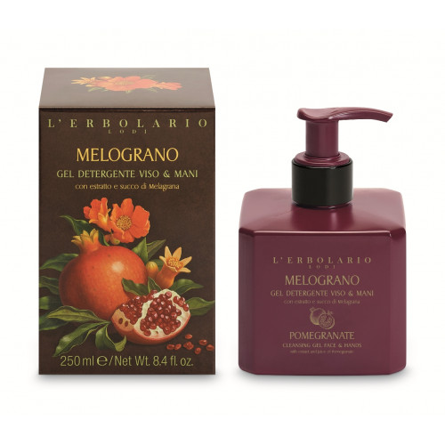 L'erbolario Melograno - Почистващ гел за лице и ръце с екстракт и сок от Нар