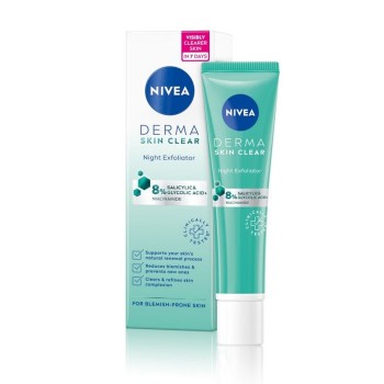 Nivea Derma Skin Clear Night Exfoliator - Нощен крем за лице с ексфолиращо действие 40мл