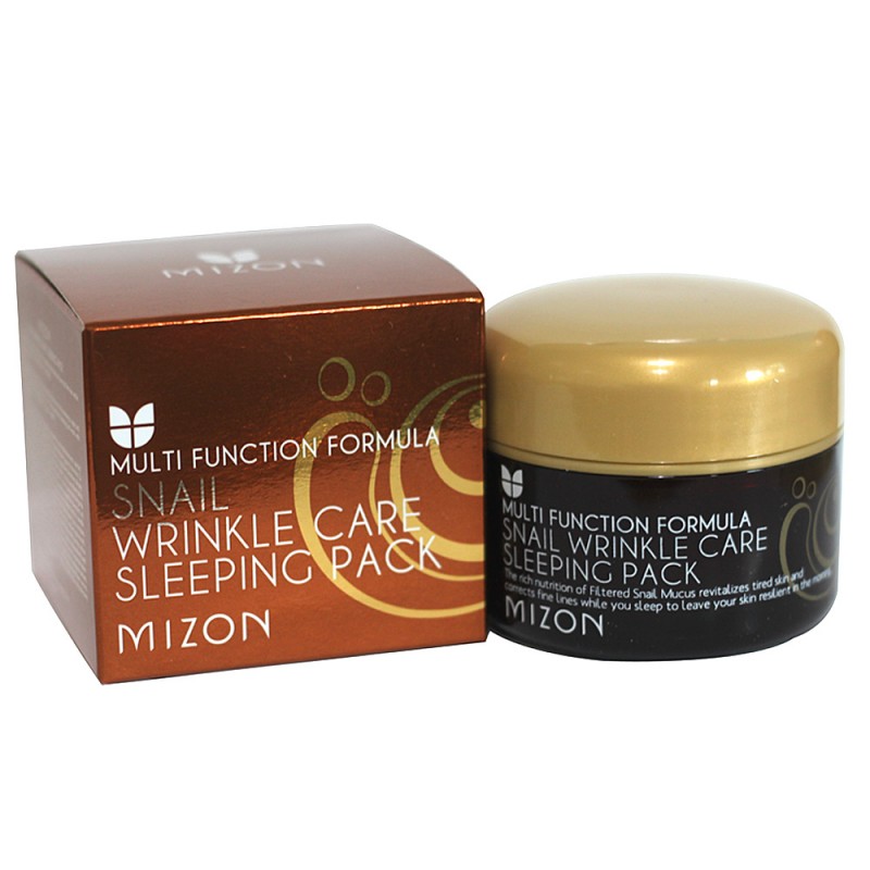 Mizon Snail Wrinkle Care Sleeping Pack - Нощна маска за лице 80мл
