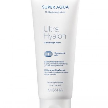 MISSHA Super Aqua Ultra Hyalron Cleansing Cream - Крем за почистване на грима и лицето 200мл