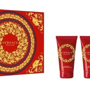 Versace Eros Flame - Подаръчен комплект за мъже: 50мл душ гел + 50мл гел за след бръснене + 50мл парфюм