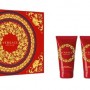 Versace Eros Flame - Подаръчен комплект за мъже: 50мл душ гел + 50мл гел за след бръснене + 50мл парфюм