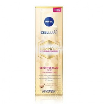 Nivea Cellular Luminous Fluid - Коригиращ цветен флуид за лице SPF20, 40мл