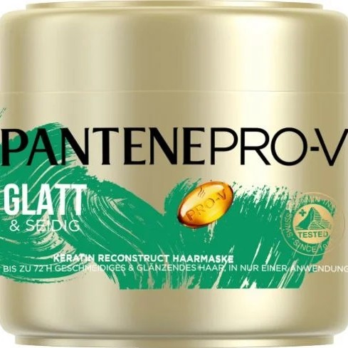 Pantene Pro-V Glatt & Seidig Keratin Reconstruct Hair Mask - Възстановяваща маска за коса с кератин 300мл