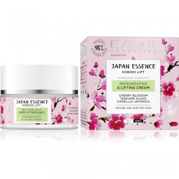 Eveline Japan Essence Regenerating & Lifting Cream - Подмладяващ и регенериращ крем за лице 50мл