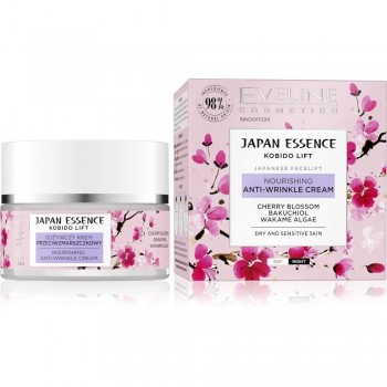 Eveline Japan Essence Anti-Wrinkle Nourishing Cream - Подхранващ крем за лице против бръчки 50мл