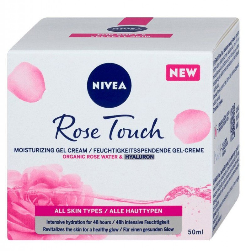 Nivea Rose Touch Moisturizing Gel Cream - Хидратиращ дневен крем-гел за лице 50мл
