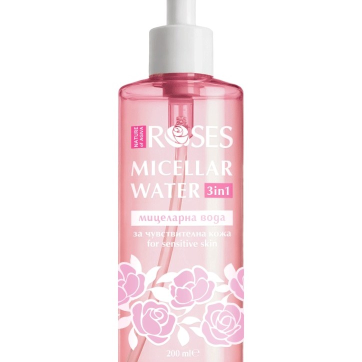 Nature of Agiva Roses Micellar Water 3 in 1 - Мицеларна вода за чувствителна кожа 200 мл