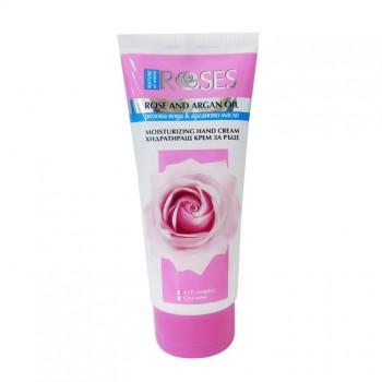 Nature of Agiva Roses Moisturizing Hand Cream - Хидратиращ крем за ръце с розова вода и арганово масло 75мл