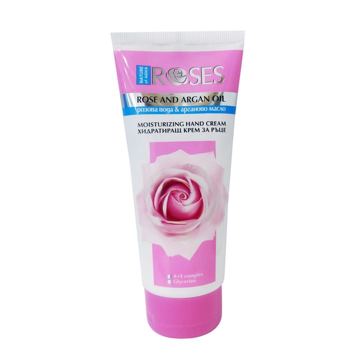 Nature of Agiva Roses Moisturizing Hand Cream - Хидратиращ крем за ръце с розова вода и арганово масло 75мл