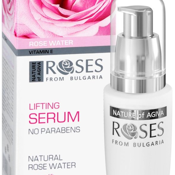 Nature of Agiva Rose Water Lifting Serum - Хидратиращ лифтинг серум за лице, деколте и шия от серията "Roses" 30мл