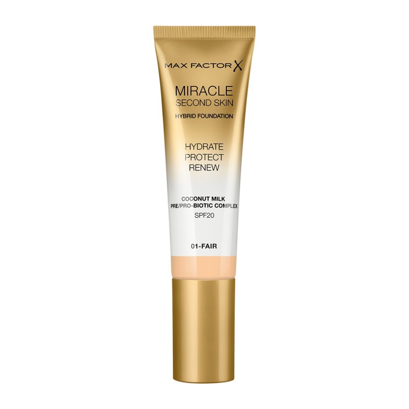 Max Factor Miracle Second Skin Foundation - Подхранващ фон дьо тен с кокосово масло