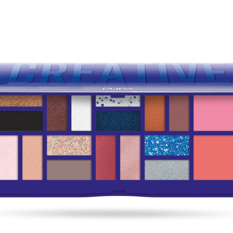 PUPA PALETTE L 3D ЕФЕКТИ CREATIVE 005 Многофункционална палитра с чисти формули.  