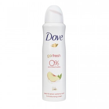 Dove Go Fresh дамски део спрей праскова 0% алуминиеви соли 150мл