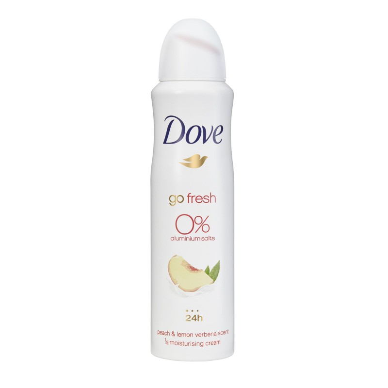 Dove Go Fresh дамски део спрей праскова 0% алуминиеви соли 150мл