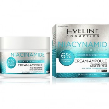 EVELINE CREAM-AMPOULE NIACINAMIDE ДНEВЕН/НОЩЕН КРЕМ ЗА ЛИЦЕ – РЕДУЦИРАНЕ НА НЕСЪВЪРШЕНСТВАТА