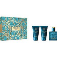 Versace Eros - Подаръчен комплект за мъже: 50мл душ гел + 50мл тоалетна вода + 50мл балсам за след бръснене
