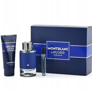 Mont Blanc Explorer Ultra Blue - Подаръчен комплект за мъже 100мл парфюм EDP + 7.5мл парфюм EDP +душ-гел 100 мл