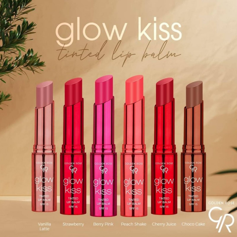Golden Rose Glow Kiss Lipbalm Цветен балсам за устни 