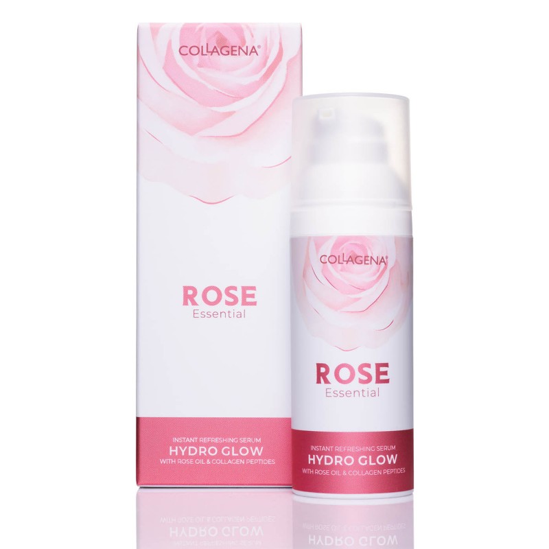  COLLAGENA Серум  HYDRO GLOW с розово масло и колагенови пептиди, Rose Essential, 50 ml