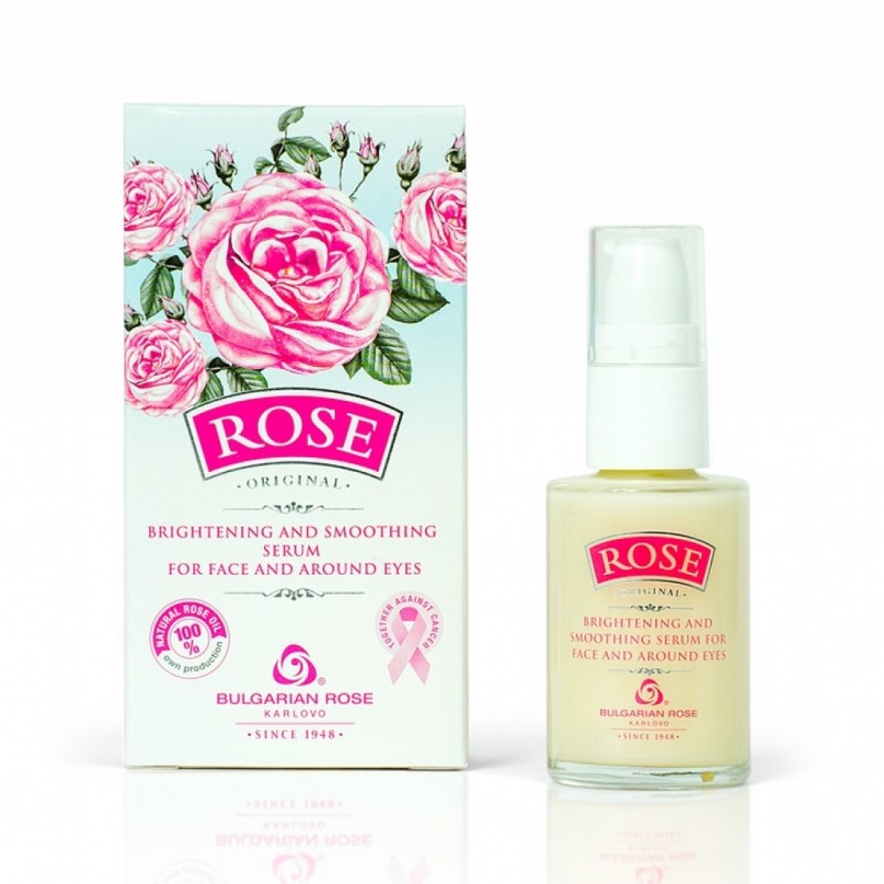 ROSE ORIGINAL ОЗАРЯВАЩ И ИЗГЛАЖДАЩ СЕРУМ ЗА ЛИЦЕ И ОКОЛО ОЧИ 30 МЛ