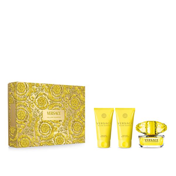 Versace Yellow Diamond - Подаръчен комплект за жени: 50мл тоалетна вода + 50мл лосион за тяло + 50мл душ гел