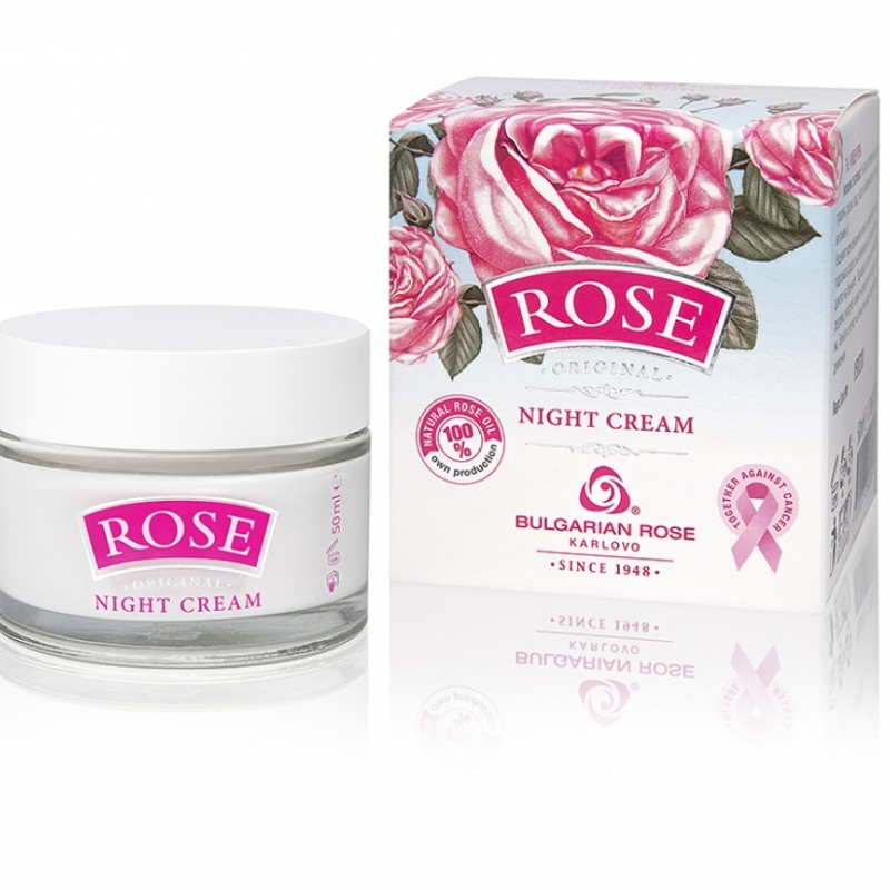 Bulgarian Rose Original Night Cream - Нощен крем за лице с натурално розово масло 50мл
