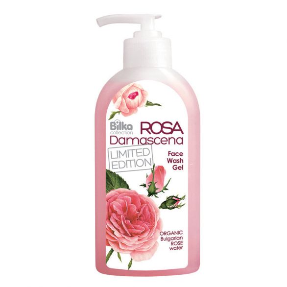 Bilka Rosa Damascena Гел за измиване на лице с органична розова вода 200мл
