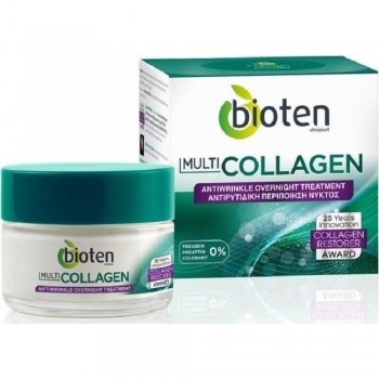 Bioten Multi-Collagen Нощен крем за лице против бръзки 50мл
