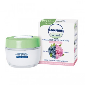 Leocrema Natural Супер хидратиращ крем за лице Боровинка и Божур 50мл