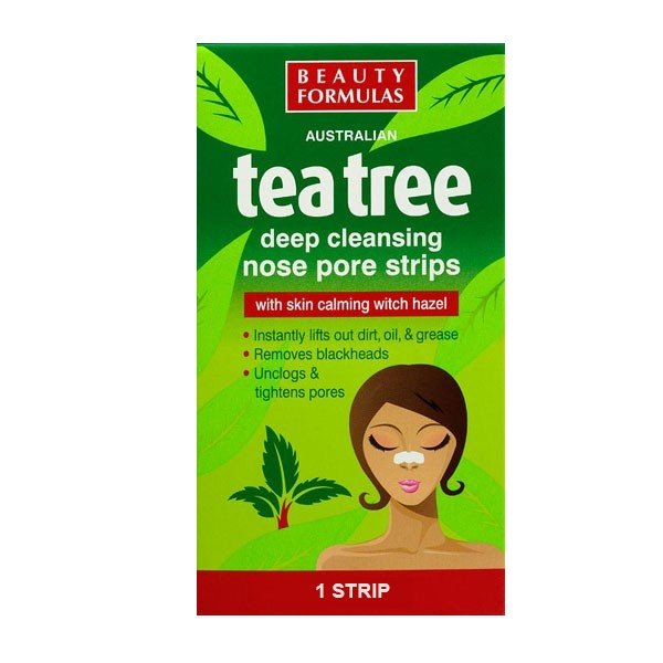 Beauty Formulas Tea Tree Почистващи ленти за нос 6 броя