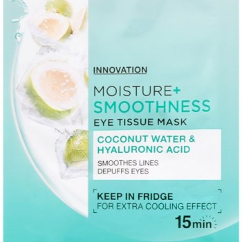 Garnier Moisture+ Smoothness Хидратираща памучна маска за околоочен контур срещу подпухнали очи
