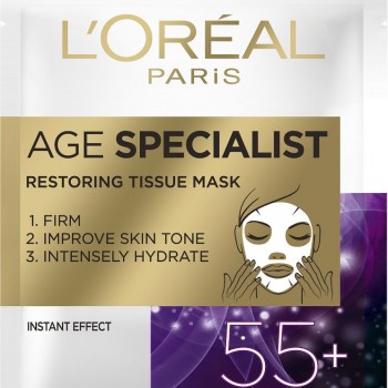 Loreal Age Specialist 55+ Възстановяваща хартиена маска за лице