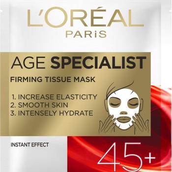 Loreal Age Specialist 45+ Хартиена маска за лице със стягащ ефект