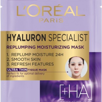Loreal Hyaluron Specialist Ултра тънка хартиена маска с хиалуронова киселина