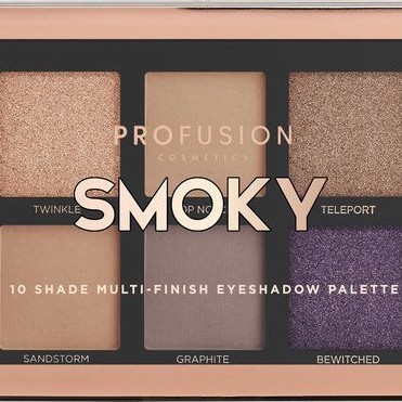 Profusion Cosmetics Smoky Multi-finish Eyeshadow Palette - Палитра с 10 цвята сенки за очи