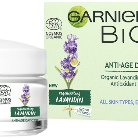 Garnier Bio Lavandin Anti-Age Day Cream - Био дневен крем за лице против стареене с лавандула от серията "Garnier Bio" 50мл