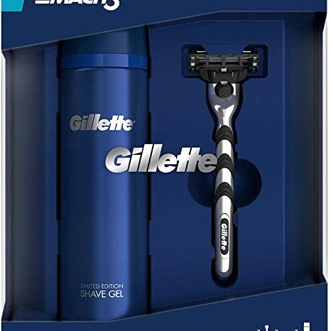 Подаръчен комплект Gillette Mach 3 Limited Edition Shave Gel + Razor - Гел за бръснене лимитирана серия + самобръсначка