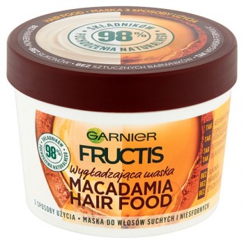 Garnier Fructis Изглаждаща маска с макадамия за непокорна коса 390мл