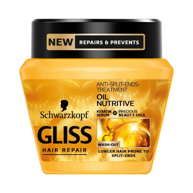 Gliss Oil Nutritive Маска с подхранващи масла за цъфтяща коса 300мл
