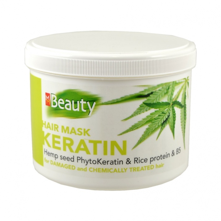 MM Beauty Ревитализираща маска за увредена коса с фитокератин от коноп и оризов протеин 500мл
