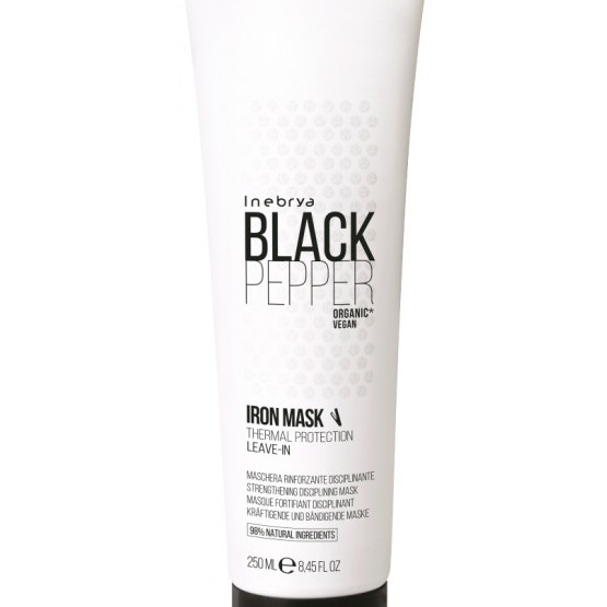 Inebrya Black Pepper Iron Mask Изглаждаща термозащитна маска с черен пипер без изплакване 250мл