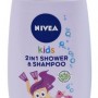 Nivea Kids Tear Free Детски душ гел и шампоан 2 в 1 за момичета с аромат на горски плодове 250мл
