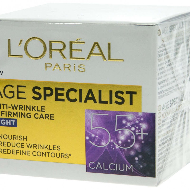 Loreal Age Specialist 55+ - Възстановяващ нощен крем против бръчки
